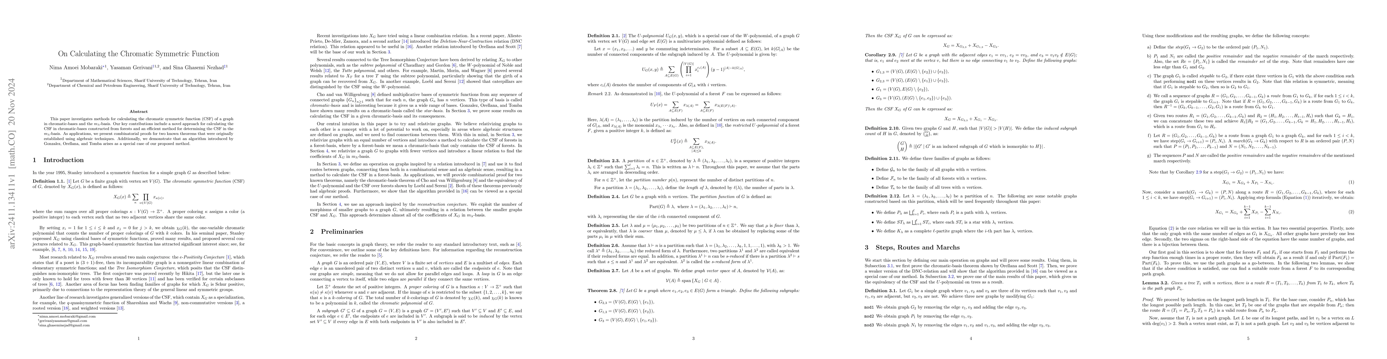 Thumbnail for On Calculating the Chromatic Symmetric Function