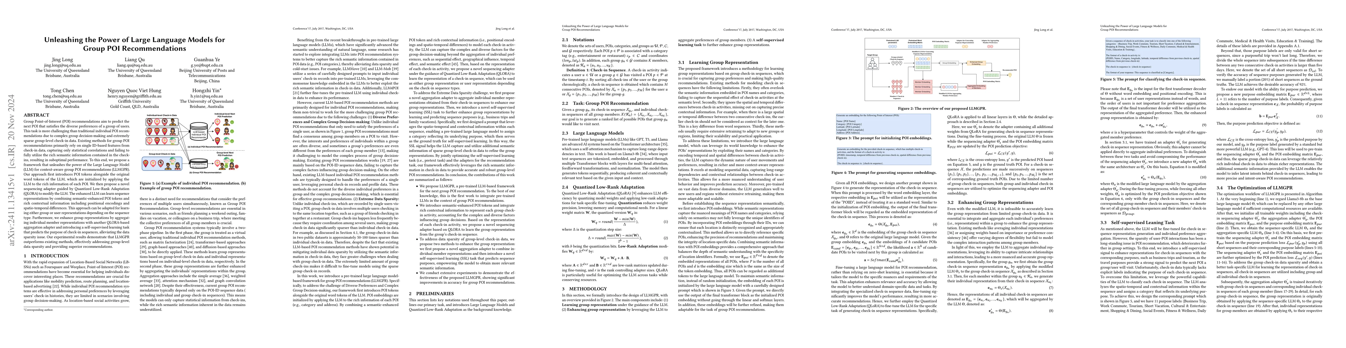 Thumbnail for Unleashing the Power of Large Language Models for Group POI
  Recommendations