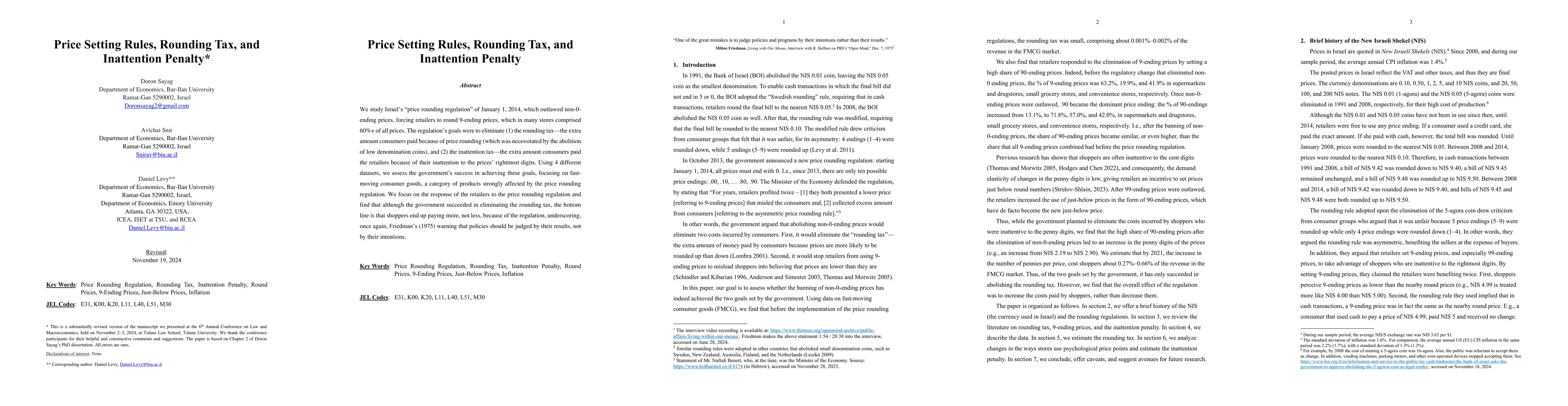 Thumbnail for Price Setting Rules, Rounding Tax, and Inattention Penalty