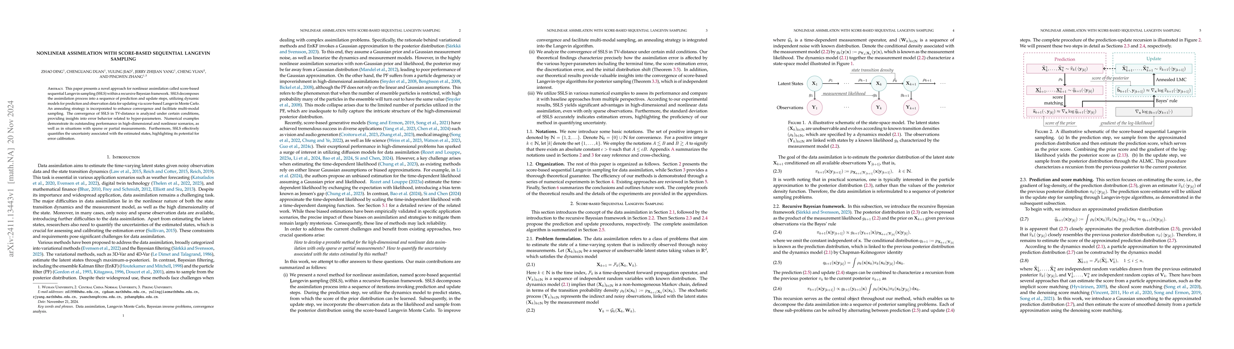 Thumbnail for Nonlinear Assimilation with Score-based Sequential Langevin Sampling