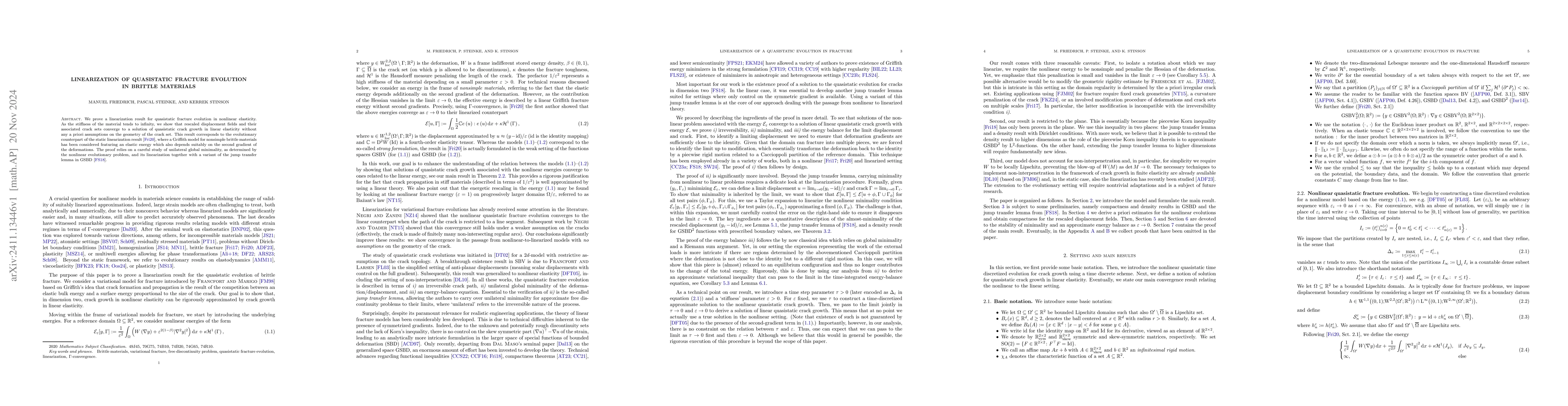 Thumbnail for Linearization of quasistatic fracture evolution in brittle materials