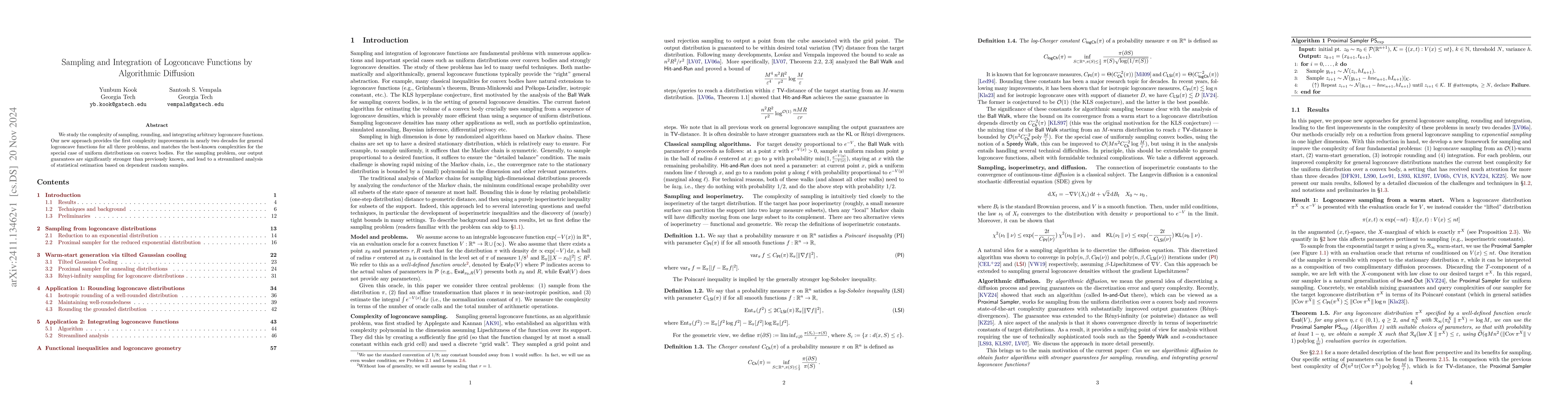 Thumbnail for Sampling and Integration of Logconcave Functions by Algorithmic
  Diffusion