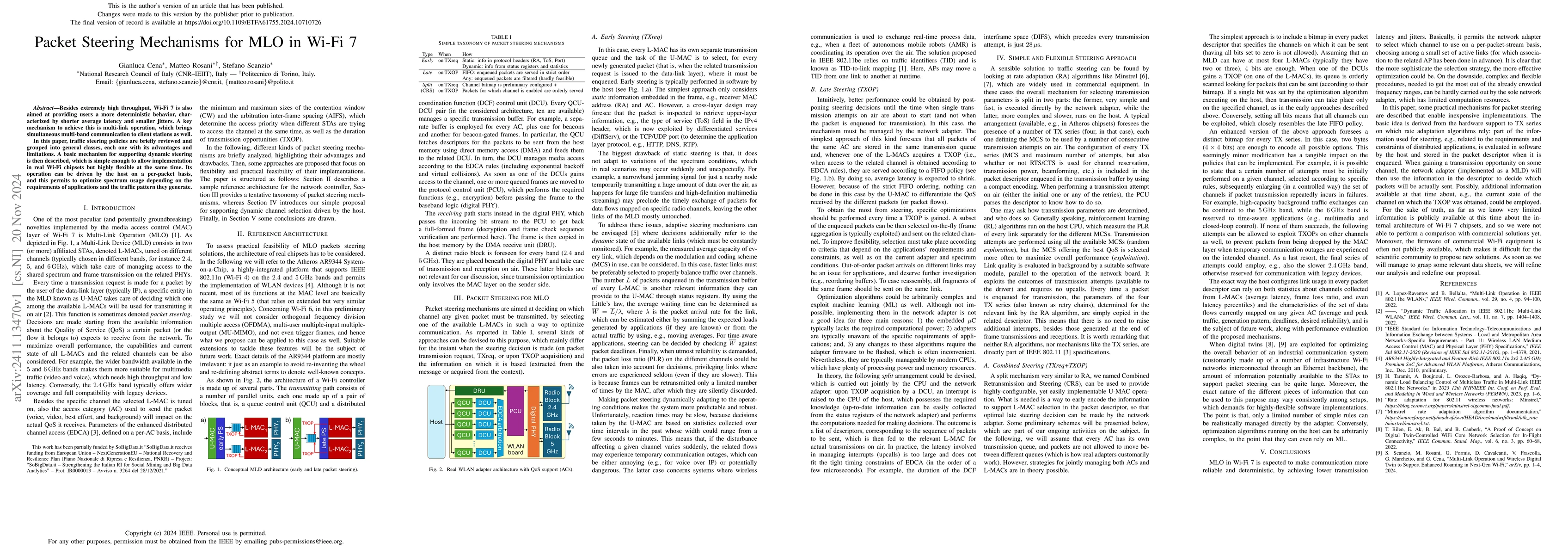 Thumbnail for Packet Steering Mechanisms for MLO in Wi-Fi 7