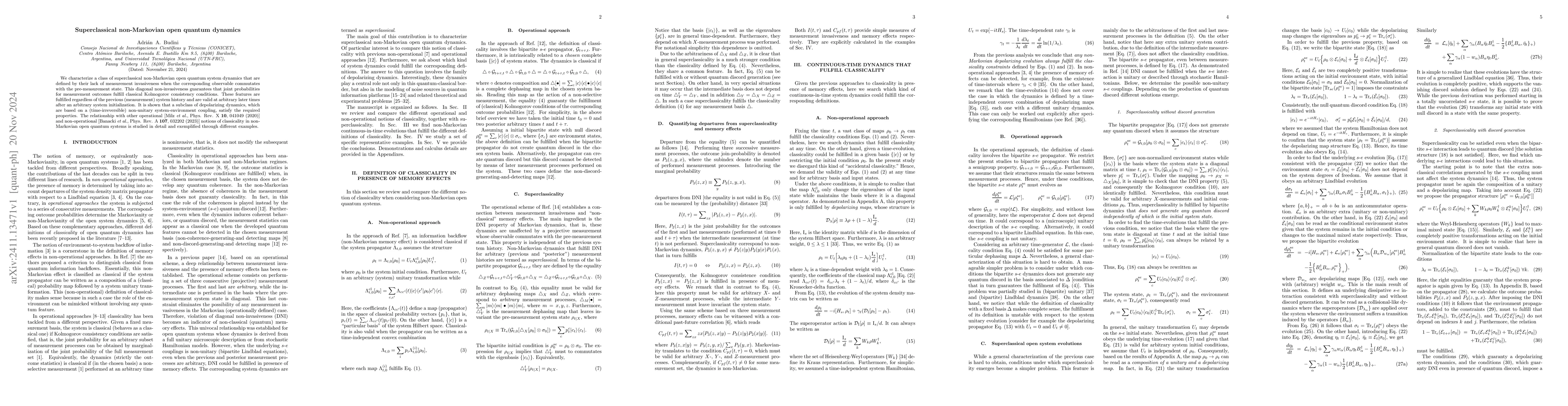 Thumbnail for Superclassical non-Markovian open quantum dynamics