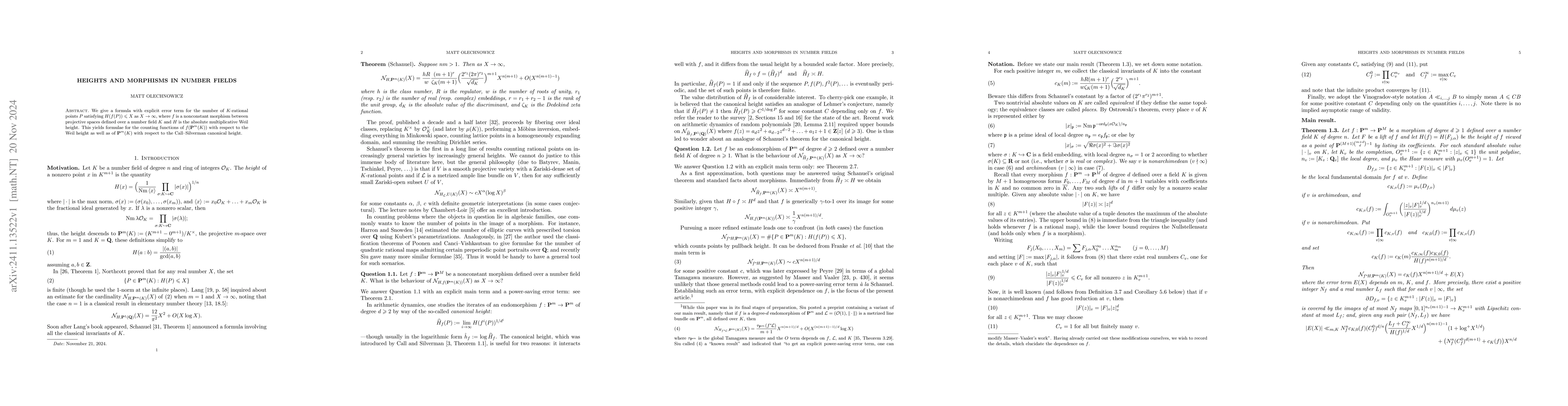 Thumbnail for Heights and morphisms in number fields