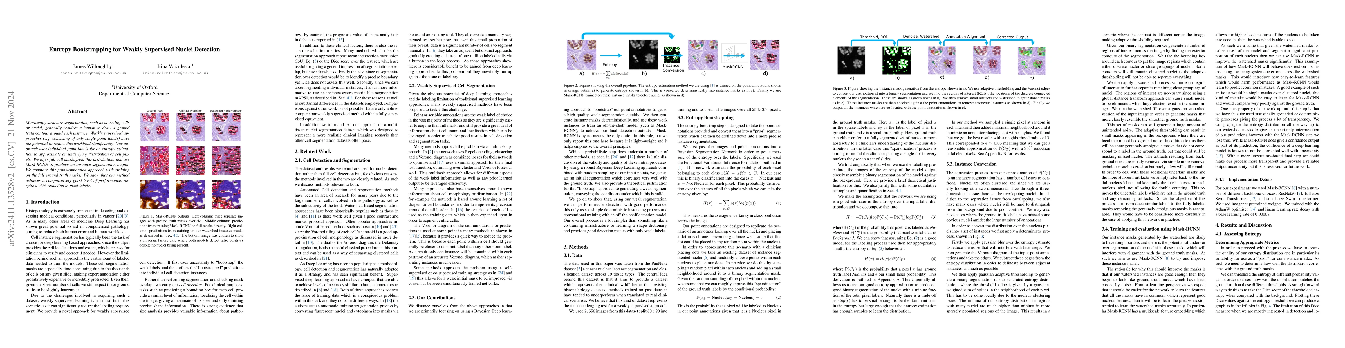 Thumbnail for Entropy Bootstrapping for Weakly Supervised Nuclei Detection