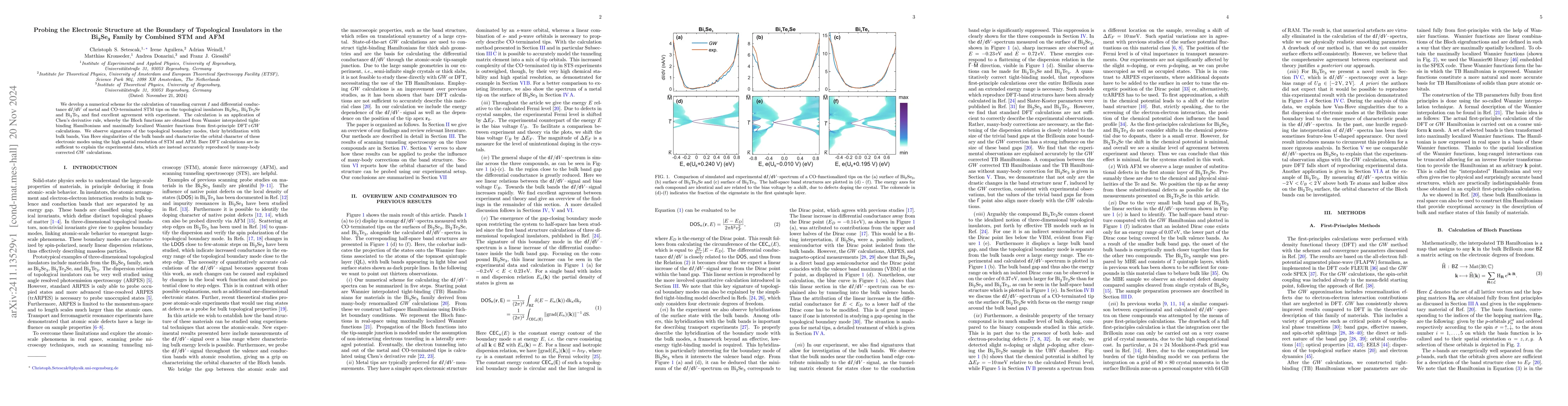 Thumbnail for Probing the Electronic Structure at the Boundary of Topological
  Insulators in the $\mathrm{Bi}_2\mathrm{Se}_3$ Family by Combined STM and AFM