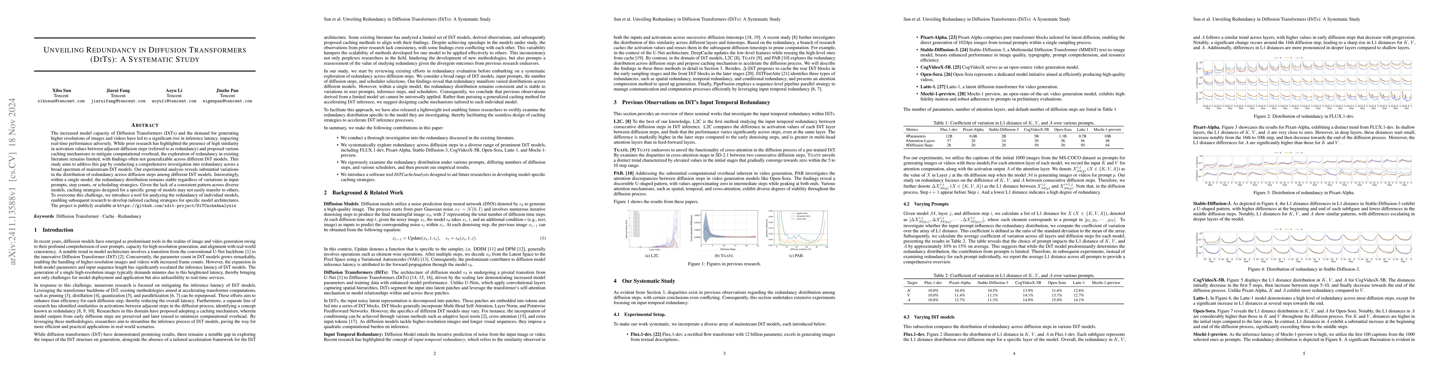 Thumbnail for Unveiling Redundancy in Diffusion Transformers (DiTs): A Systematic
  Study