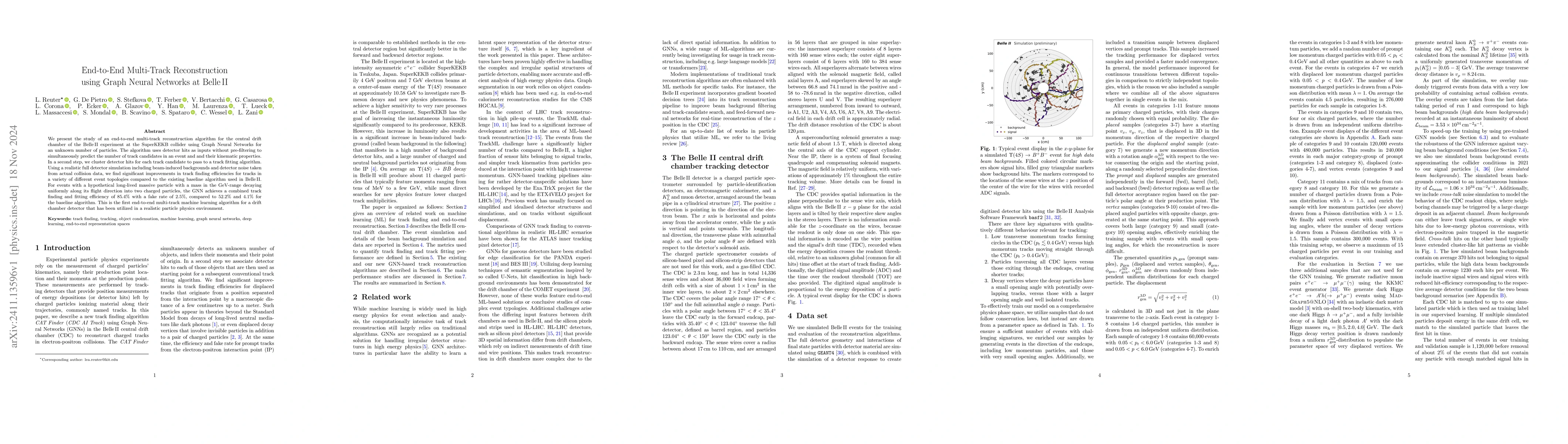 Thumbnail for End-to-End Multi-Track Reconstruction using Graph Neural Networks at
  Belle II