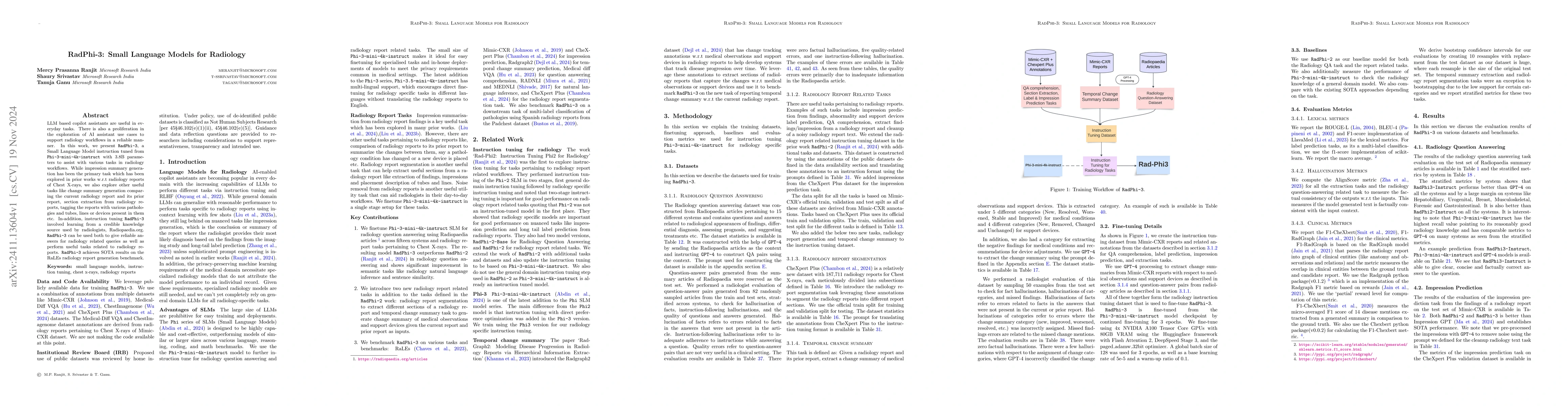 Thumbnail for RadPhi-3: Small Language Models for Radiology