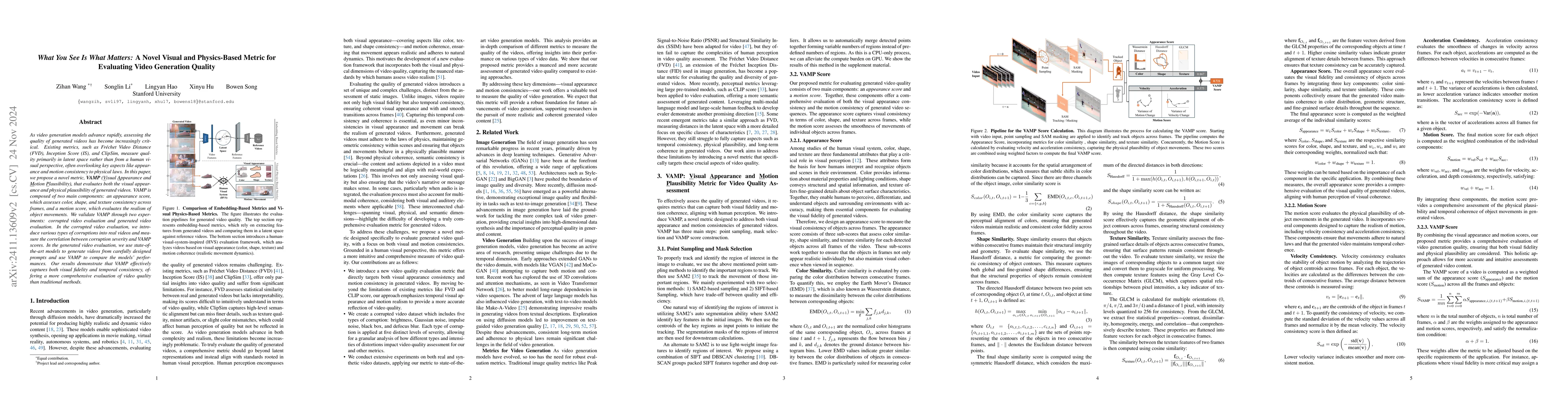 Thumbnail for What You See Is What Matters: A Novel Visual and Physics-Based Metric
  for Evaluating Video Generation Quality