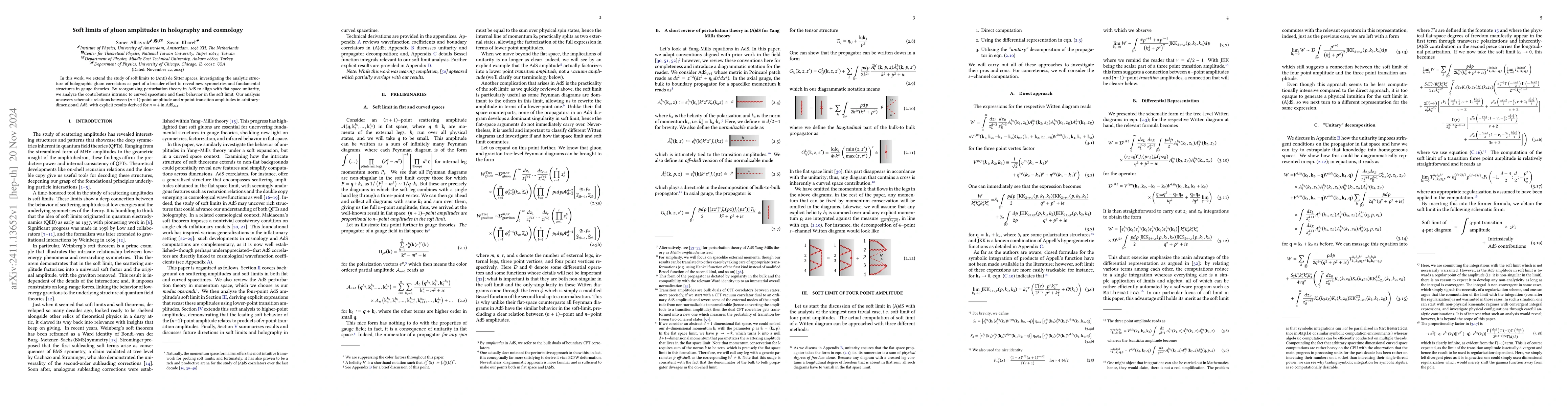 Thumbnail for Soft limits of gluon amplitudes in holography and cosmology