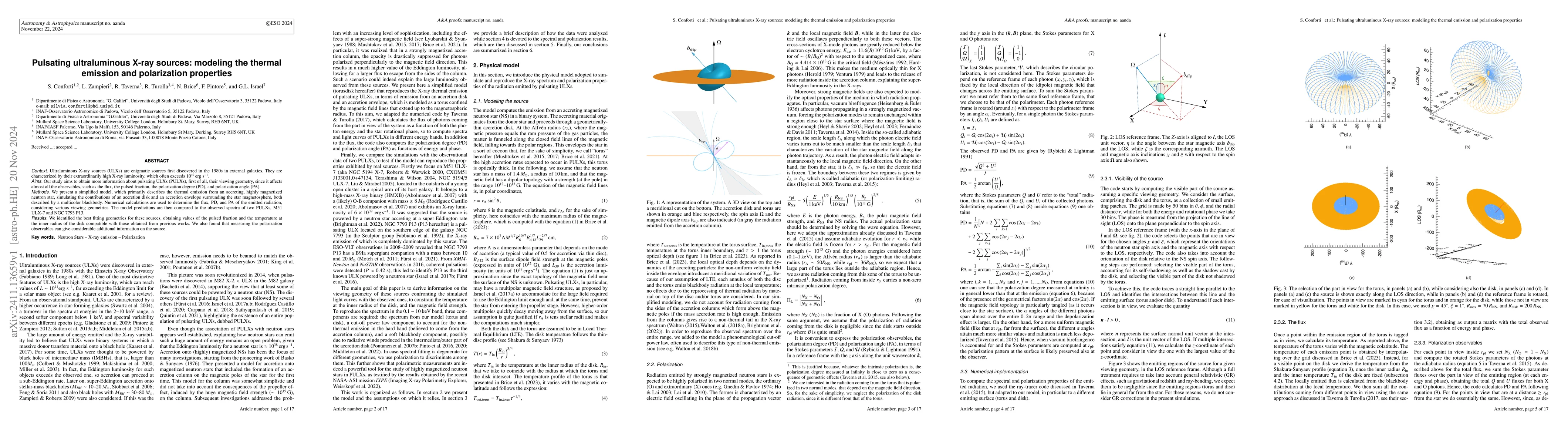 Thumbnail for Pulsating ultraluminous X-ray sources: modeling the thermal emission and
  polarization properties