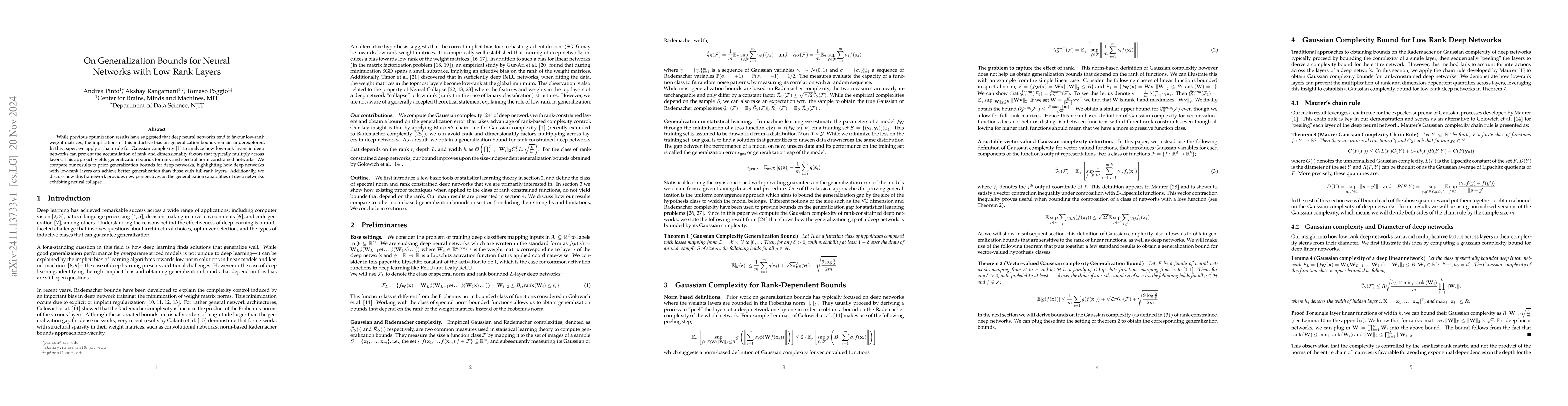 Thumbnail for On Generalization Bounds for Neural Networks with Low Rank Layers