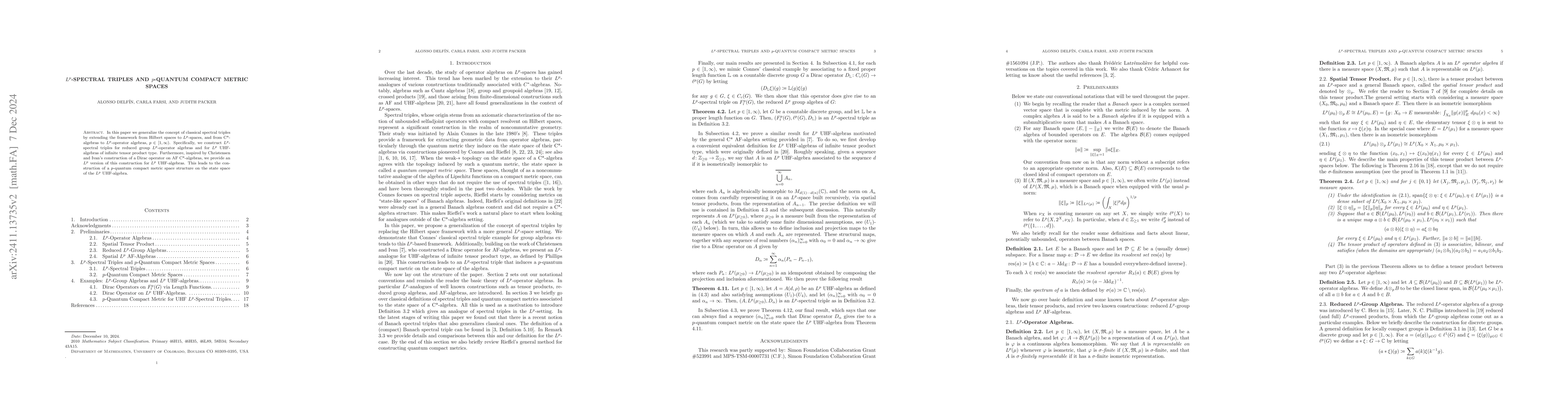 Thumbnail for $L^p$-spectral triples and $p$-quantum compact metric spaces