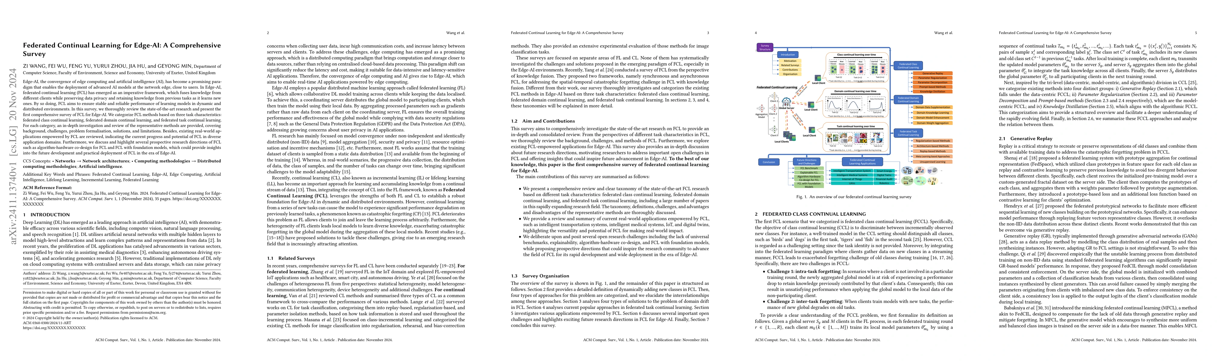 Thumbnail for Federated Continual Learning for Edge-AI: A Comprehensive Survey