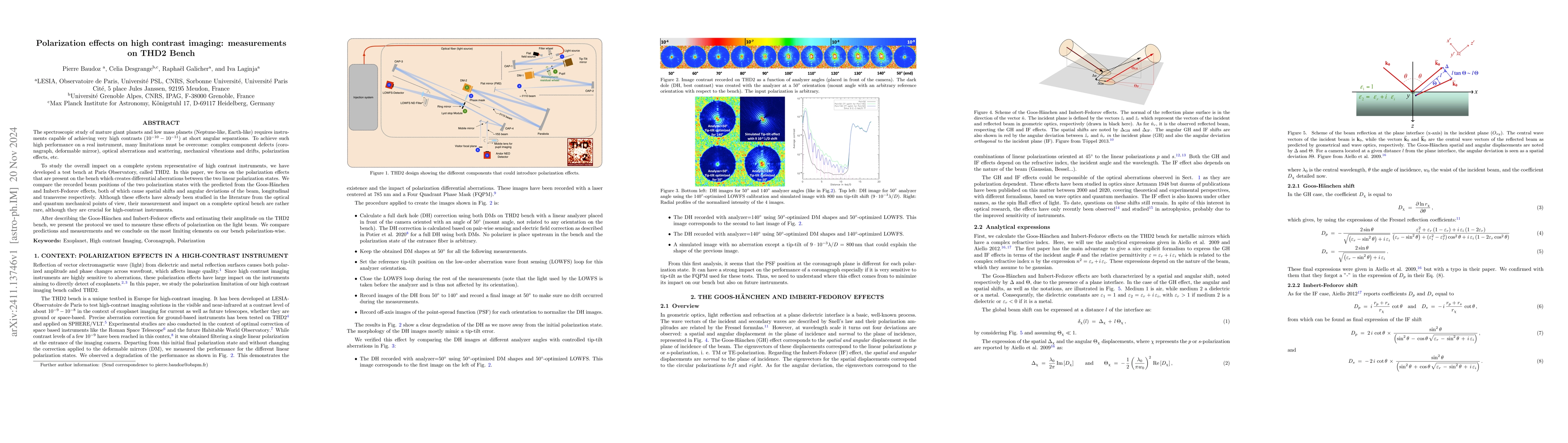 Thumbnail for Polarization effects on high contrast imaging: measurements on THD2
  Bench