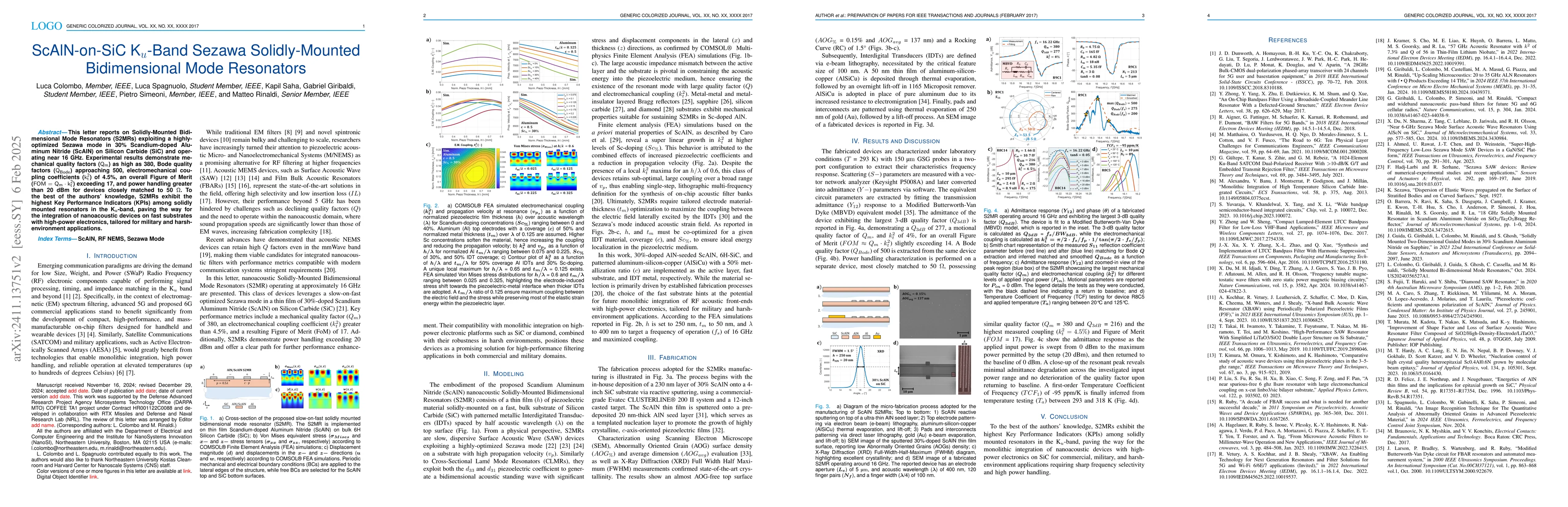 Thumbnail for ScAlN-on-SiC Ku-Band Solidly-Mounted Bidimensional Mode Resonators