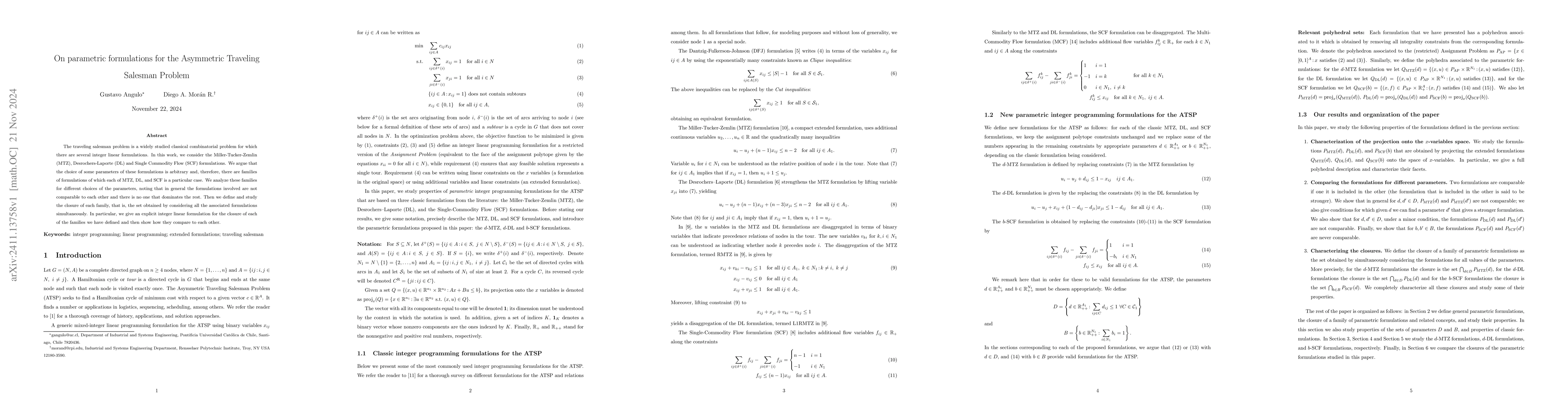 Thumbnail for On parametric formulations for the Asymmetric Traveling Salesman Problem