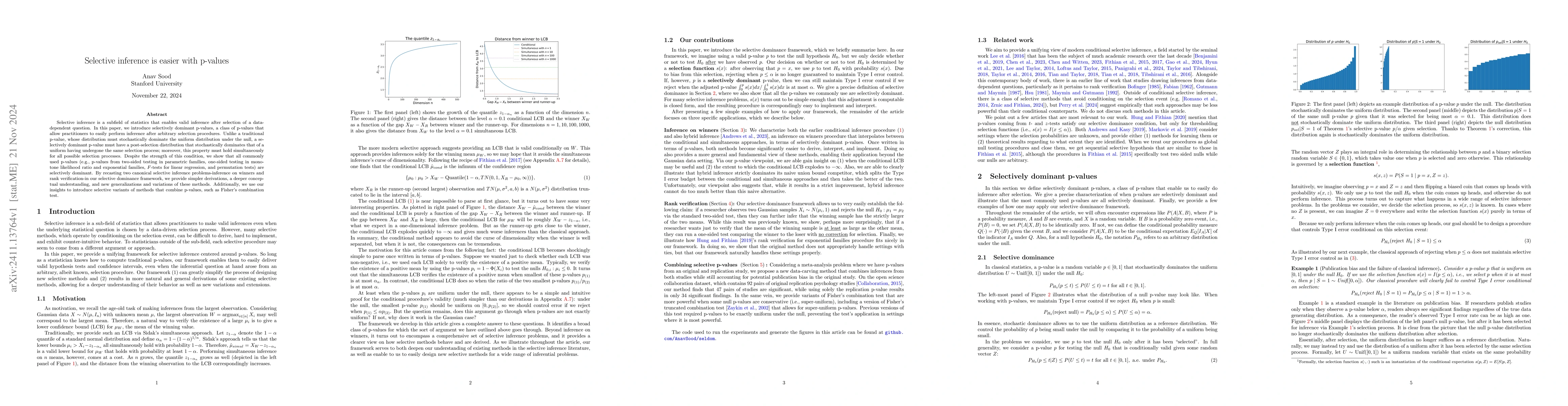 Thumbnail for Selective inference is easier with p-values