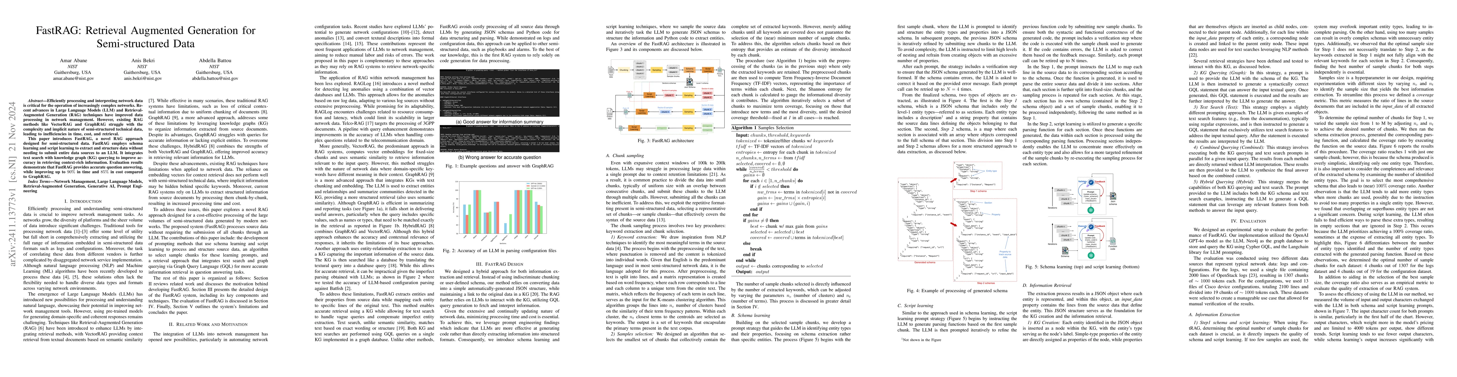 Thumbnail for FastRAG: Retrieval Augmented Generation for Semi-structured Data
