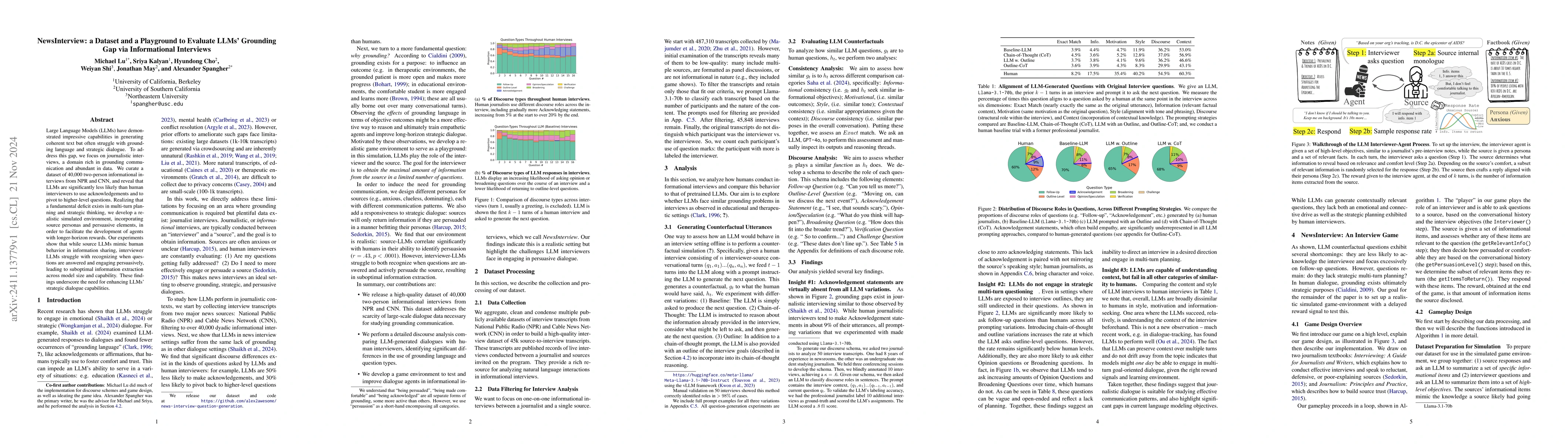 Thumbnail for NewsInterview: a Dataset and a Playground to Evaluate LLMs' Ground Gap
  via Informational Interviews