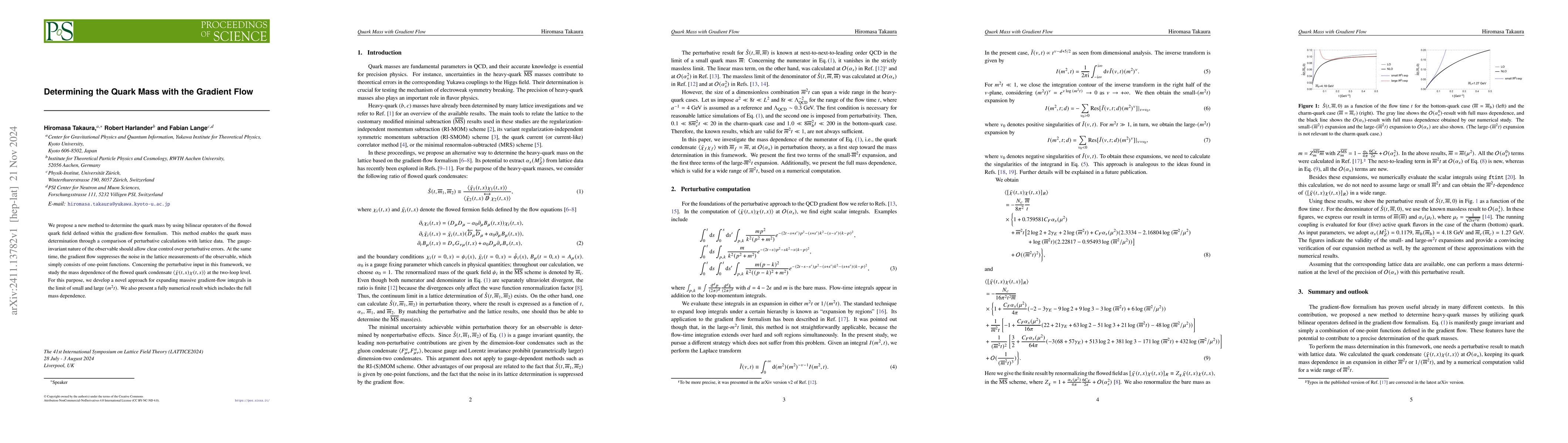 Thumbnail for Determining the Quark Mass with the Gradient Flow