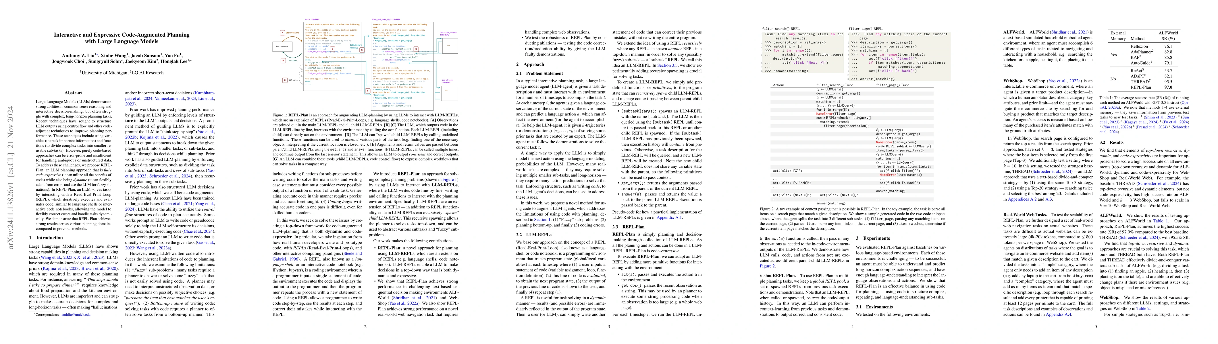Thumbnail for Interactive and Expressive Code-Augmented Planning with Large Language
  Models