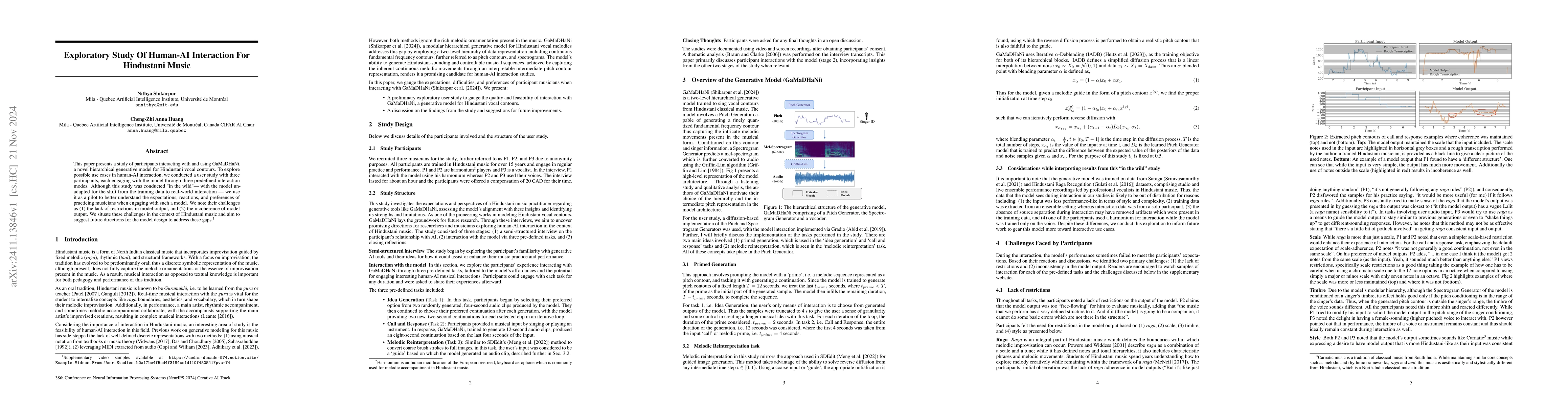 Thumbnail for Exploratory Study Of Human-AI Interaction For Hindustani Music