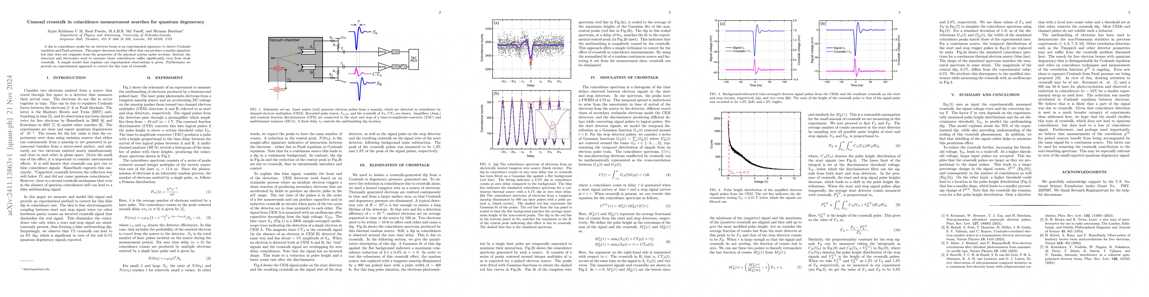 Thumbnail for Unusual crosstalk in coincidence measurement searches for quantum
  degeneracy