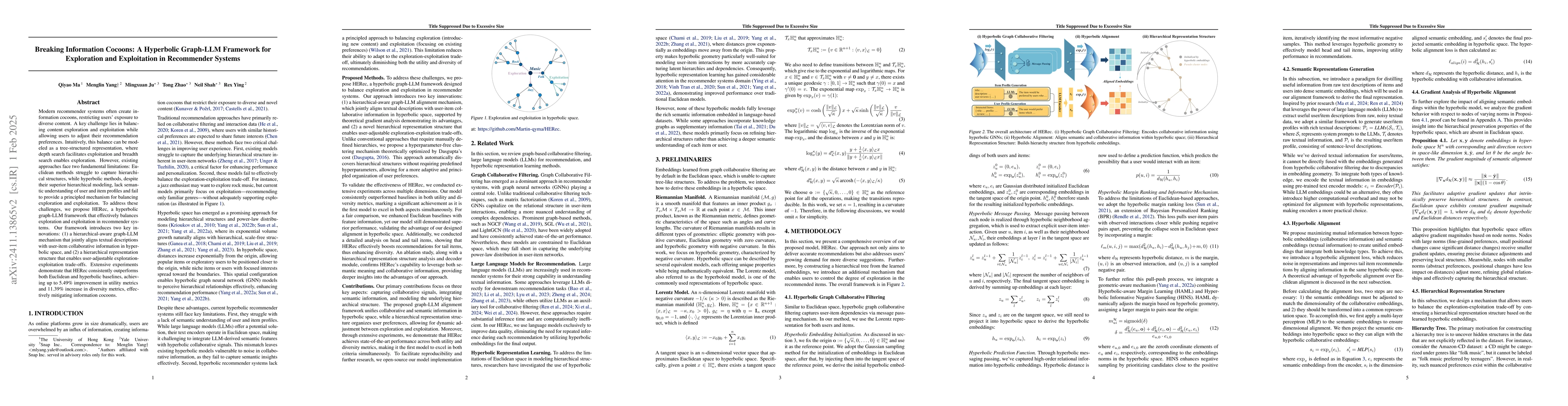 Thumbnail for HARec: Hyperbolic Graph-LLM Alignment for Exploration and Exploitation
  in Recommender Systems