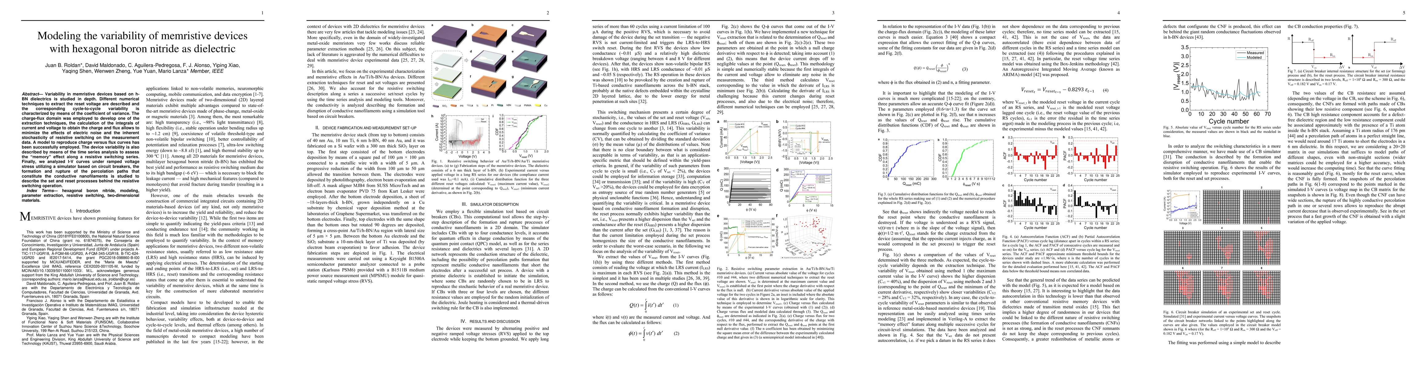 Thumbnail for Modeling the variability of memristive devices with hexagonal boron
  nitride as dielectric
