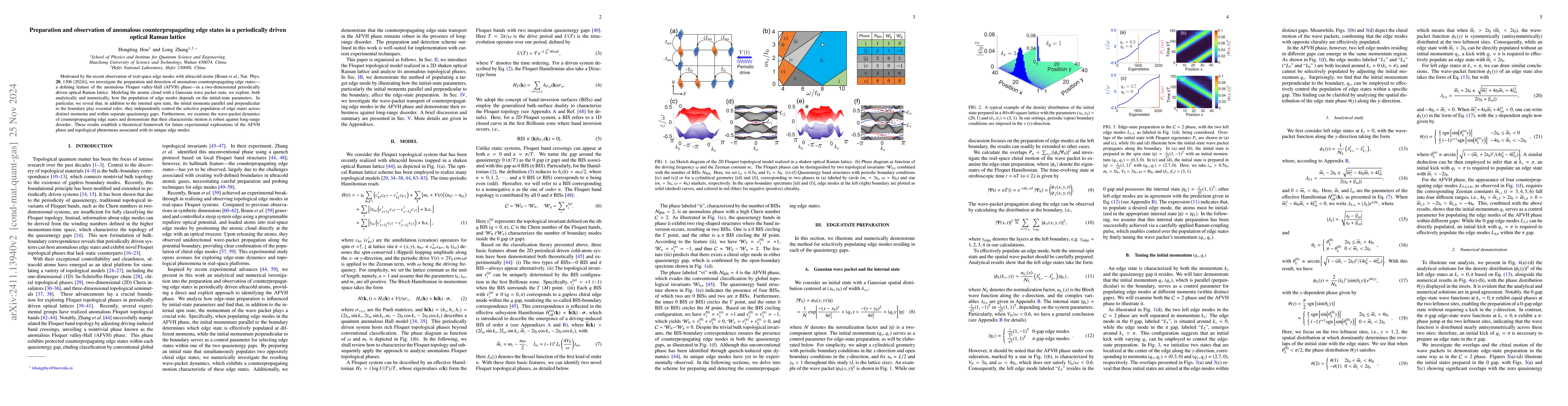 Thumbnail for Preparation and observation of anomalous counterpropagating edge states
  in a periodically driven optical Raman lattice