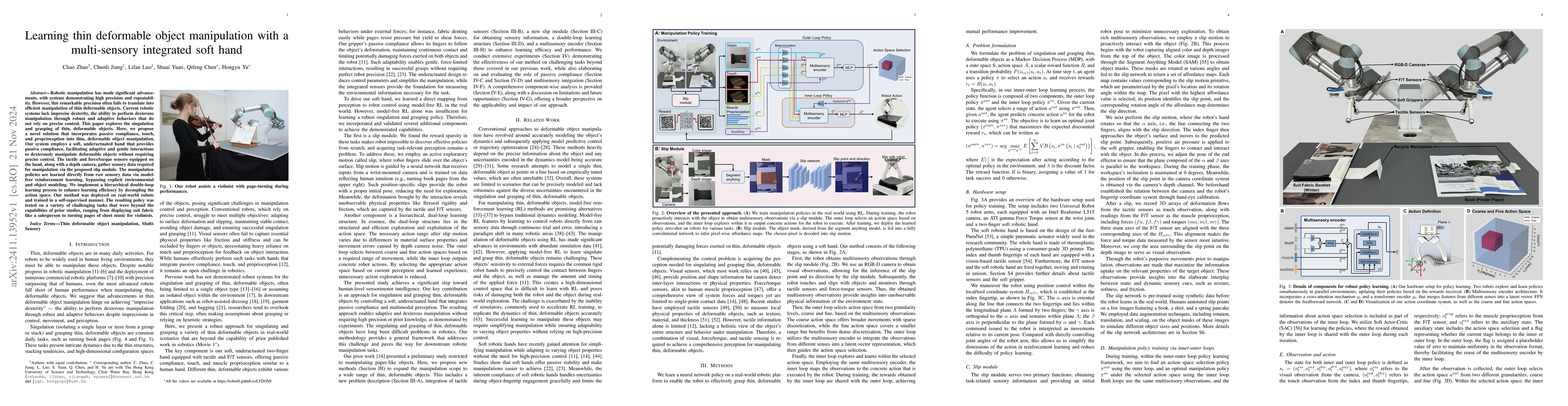 Thumbnail for Learning thin deformable object manipulation with a multi-sensory
  integrated soft hand