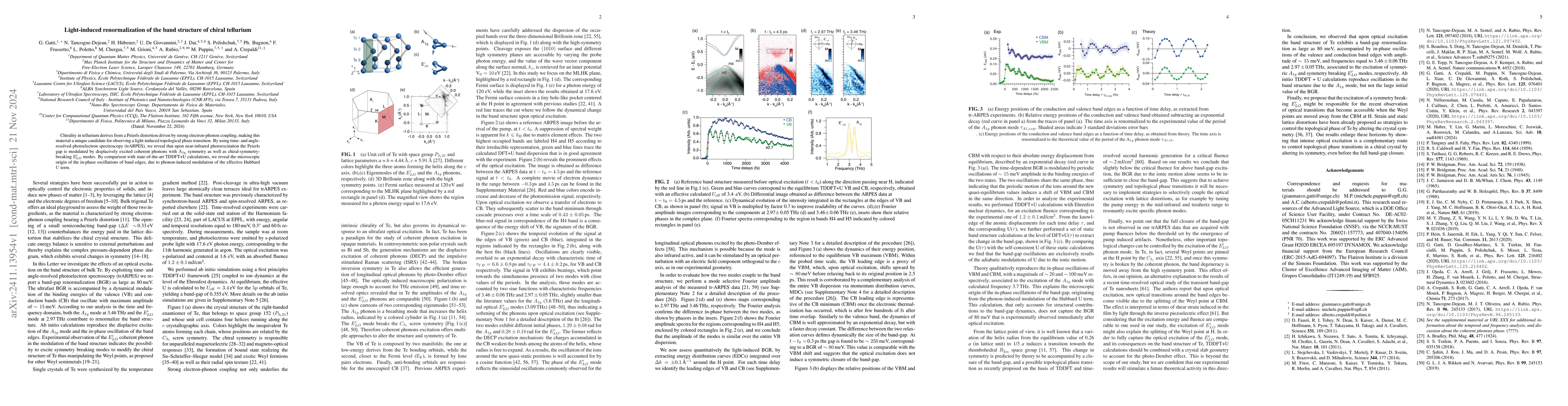 Thumbnail for Light-induced renormalization of the band structure of chiral tellurium
