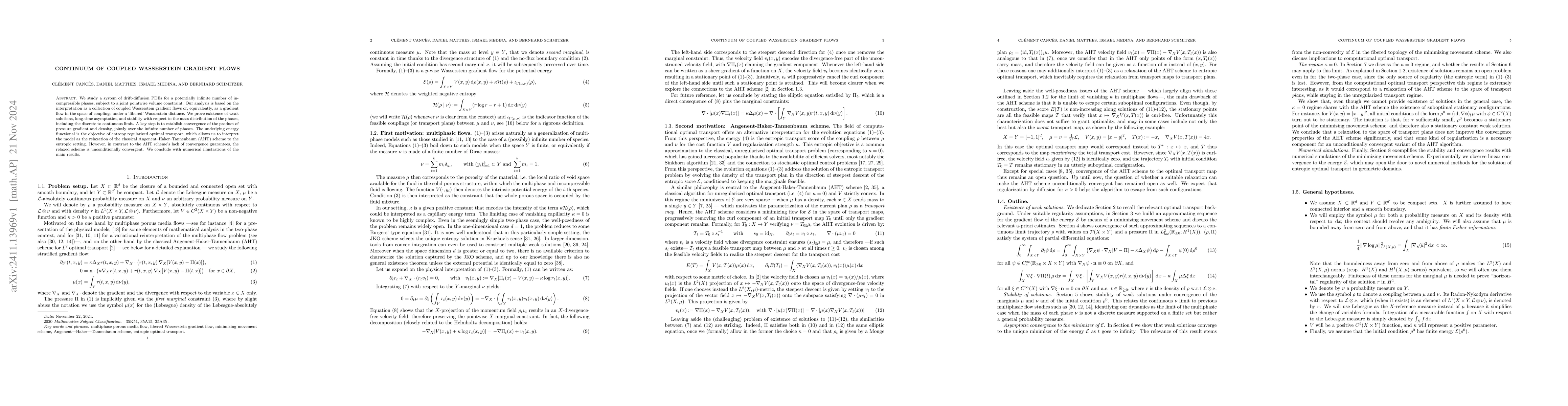 Thumbnail for Continuum of coupled Wasserstein gradient flows
