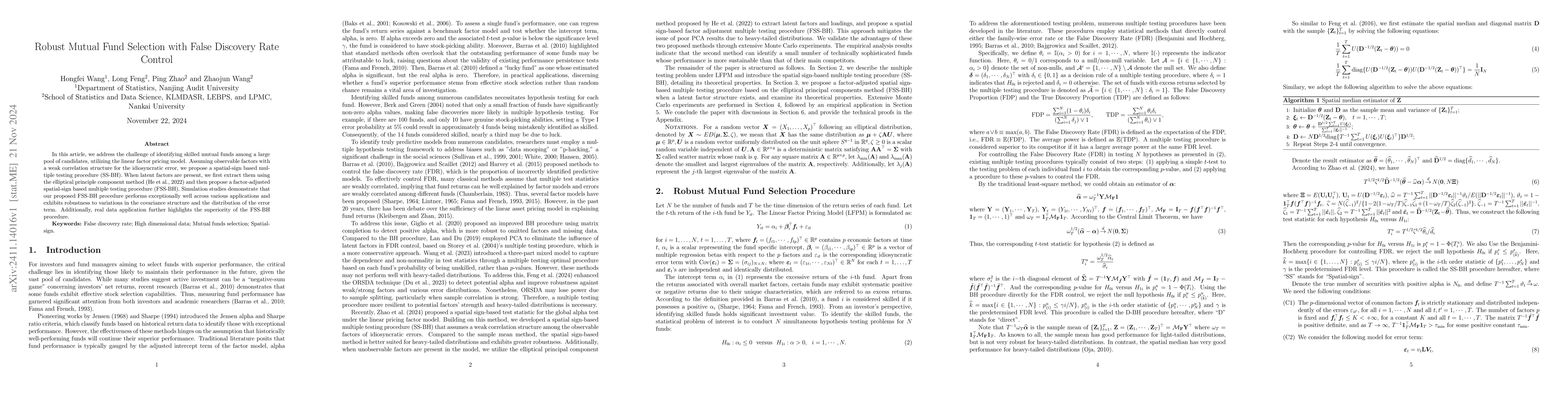 Thumbnail for Robust Mutual Fund Selection with False Discovery Rate Control