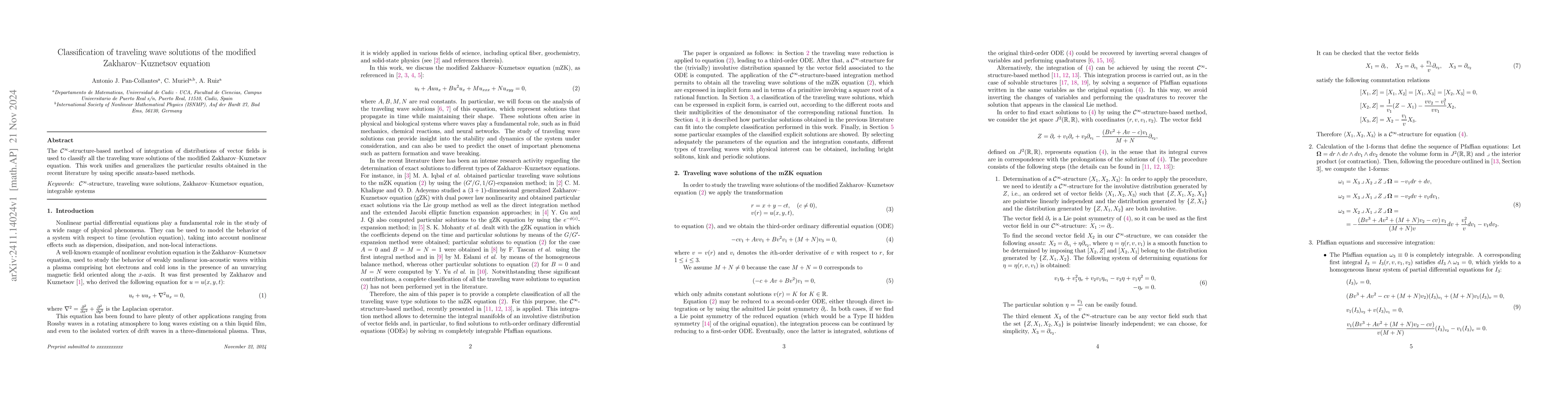Thumbnail for Classification of traveling wave solutions of the modified
  Zakharov--Kuznetsov equation