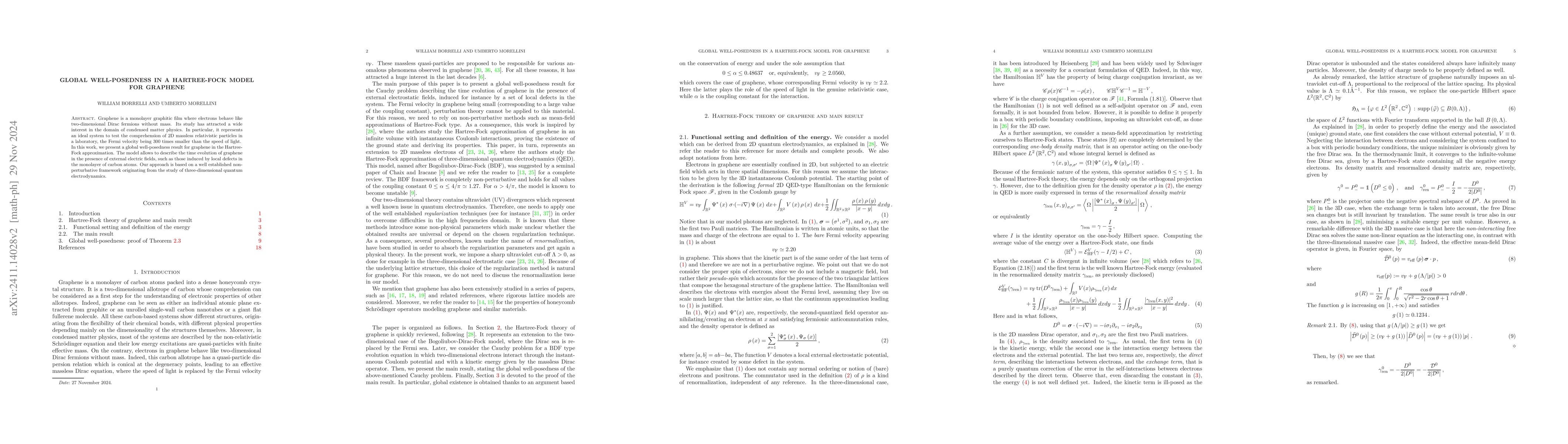 Thumbnail for Global well-posedness in a Hartree-Fock model for graphene