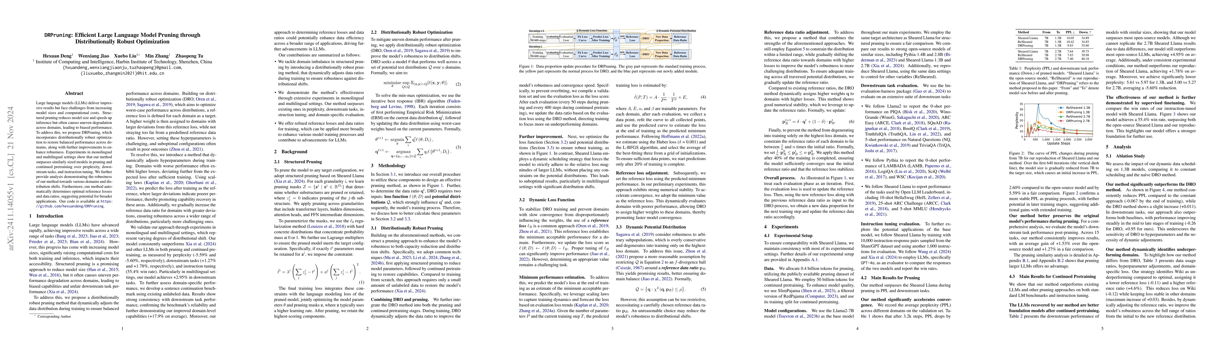 Thumbnail for DRPruning: Efficient Large Language Model Pruning through
  Distributionally Robust Optimization