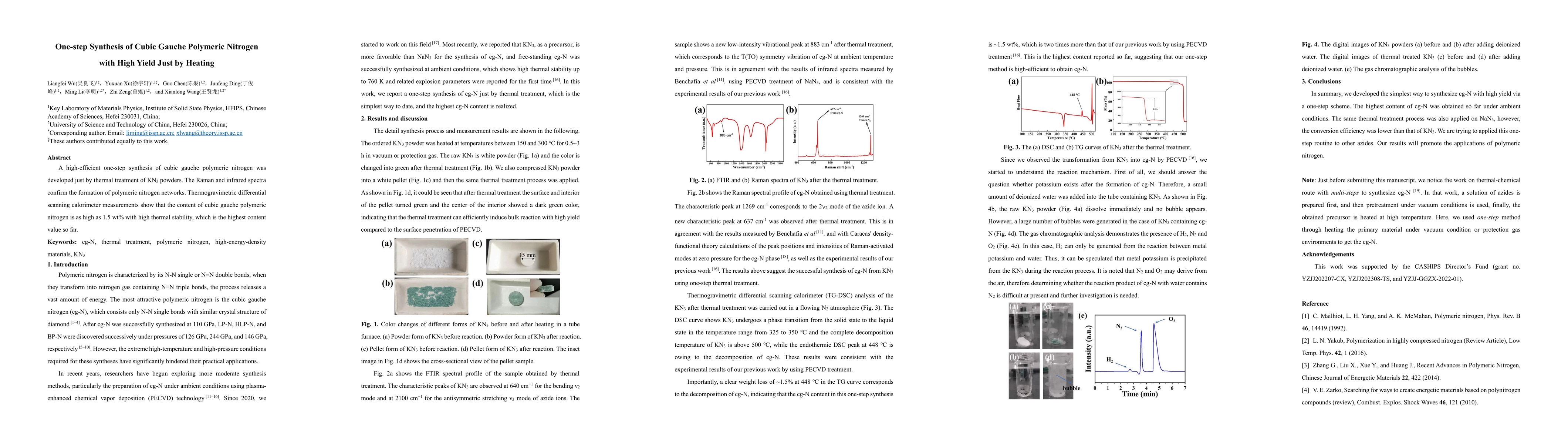 Thumbnail for One-step Synthesis of Cubic Gauche Polymeric Nitrogen with High Yield
  Just by Heating
