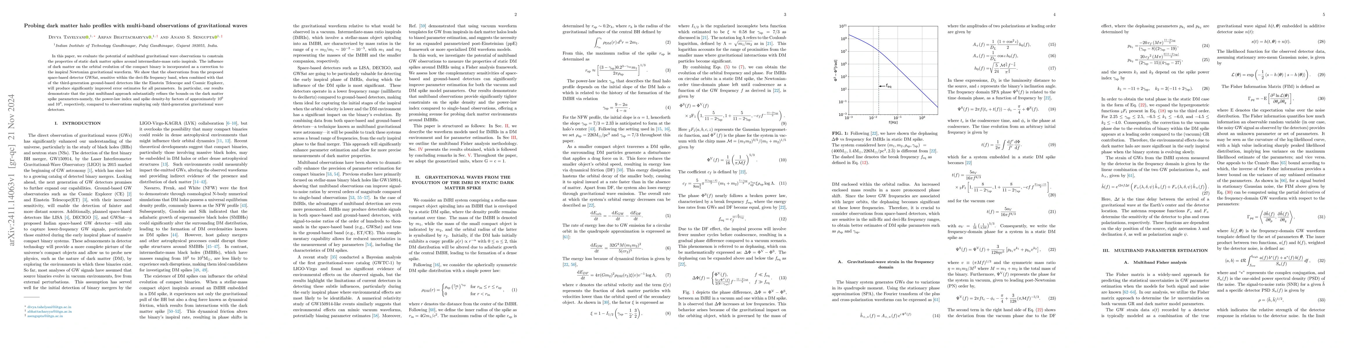 Thumbnail for Probing dark matter halo profiles with multi-band observations of
  gravitational waves