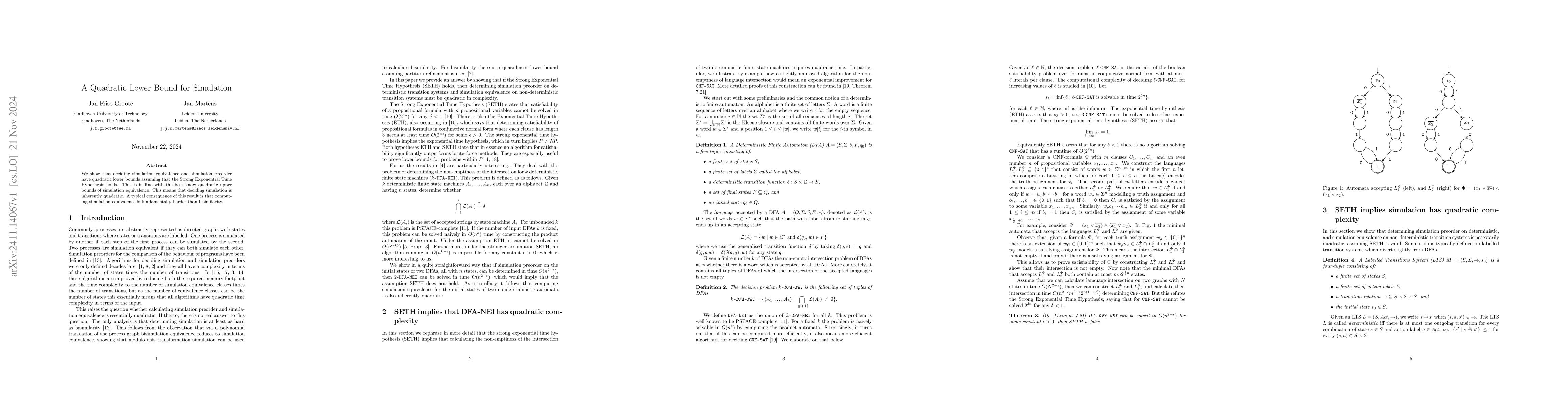 Thumbnail for A Quadratic Lower Bound for Simulation