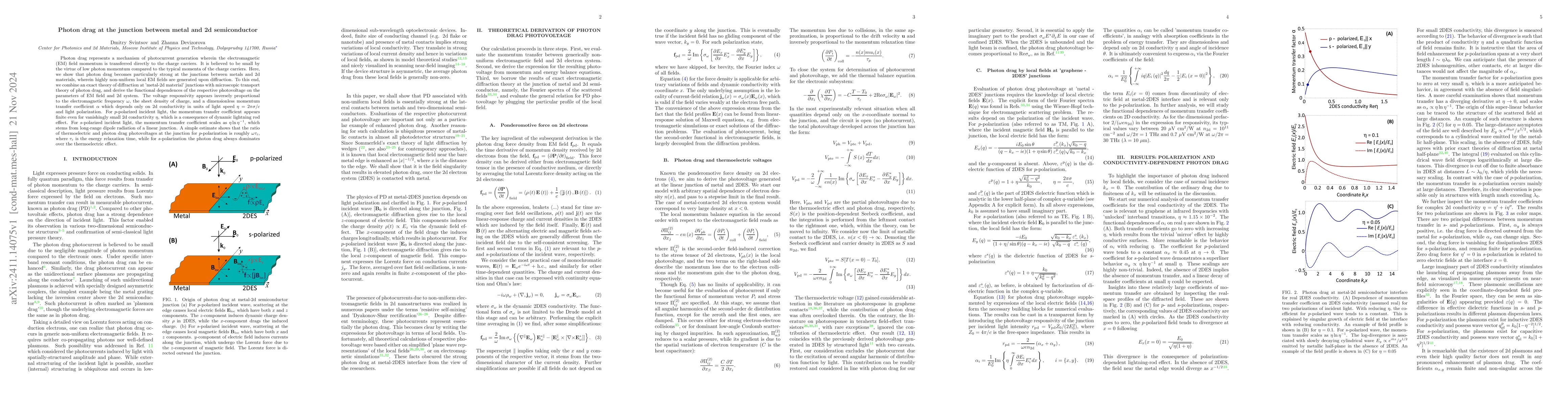 Thumbnail for Photon drag at the junction between metal and 2d semiconductor