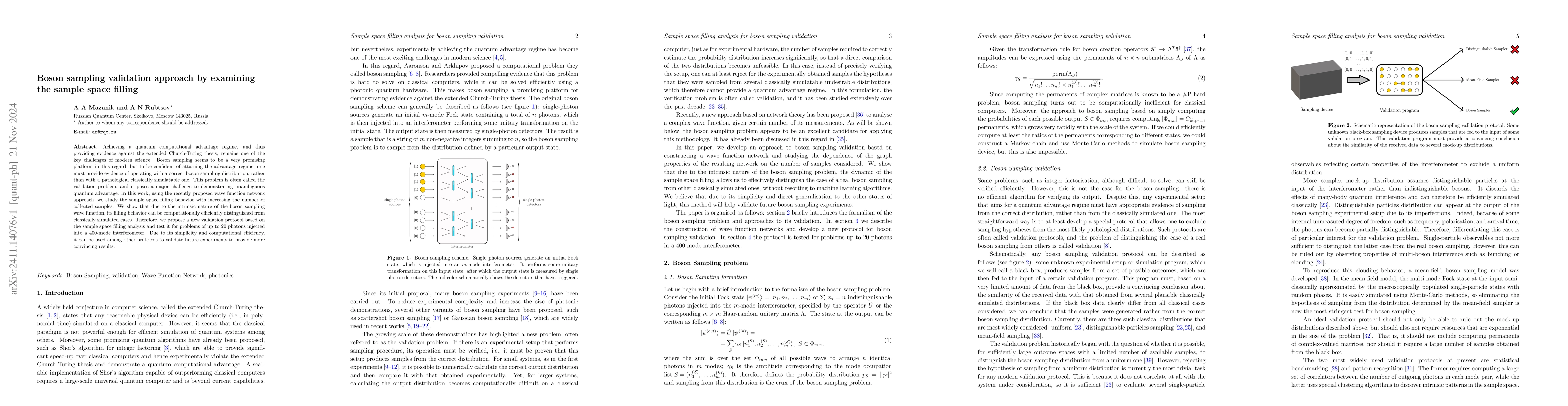 Thumbnail for Sample space filling analysis for boson sampling validation