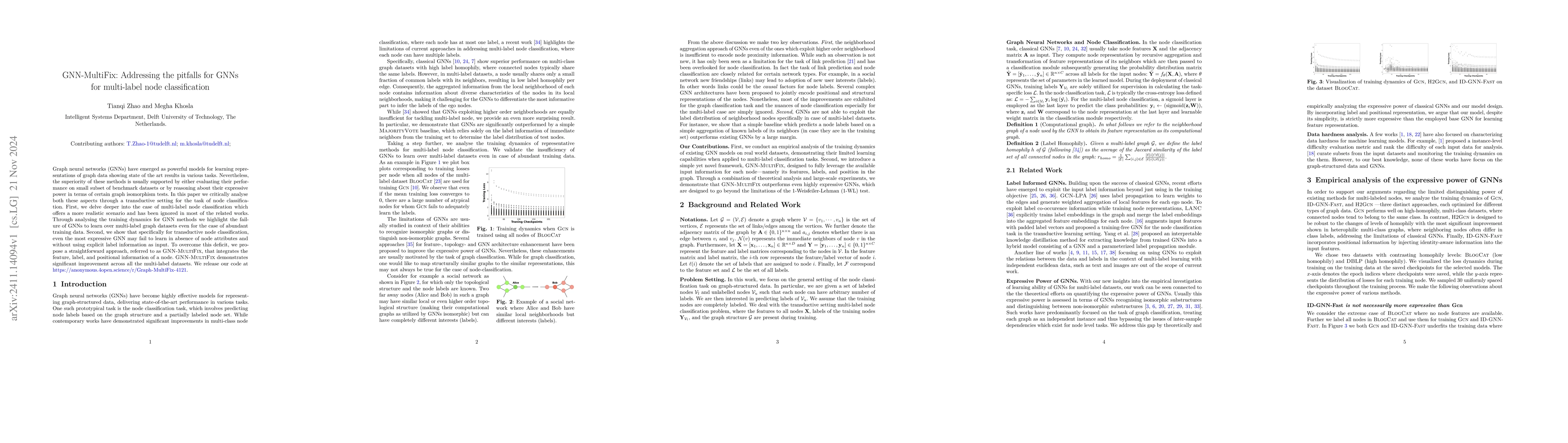 Thumbnail for GNN-MultiFix: Addressing the pitfalls for GNNs for multi-label node
  classification