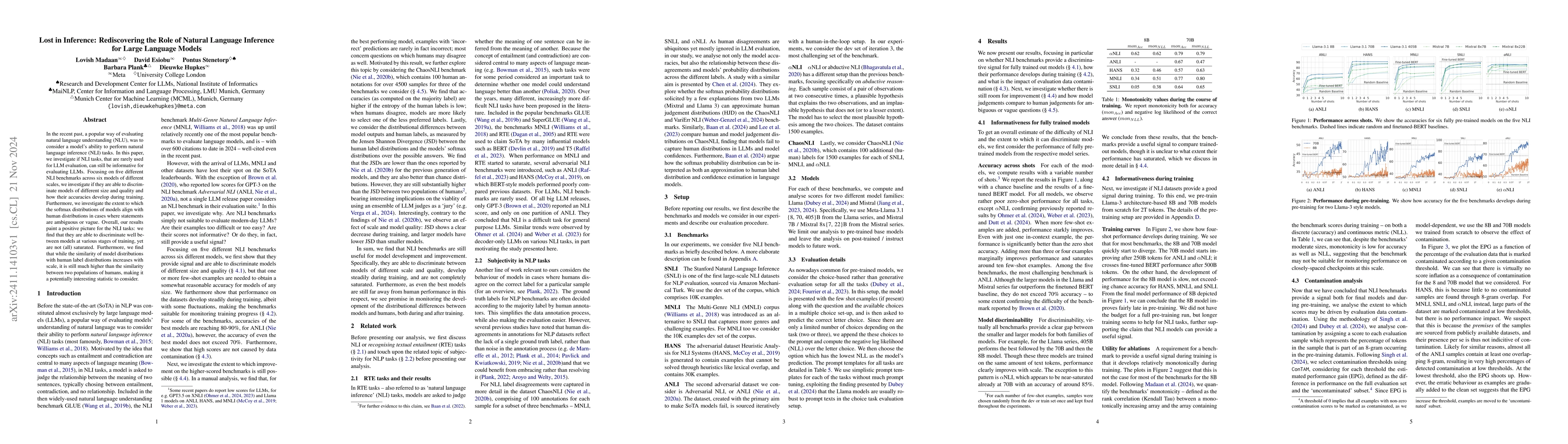 Thumbnail for Lost in Inference: Rediscovering the Role of Natural Language Inference
  for Large Language Models