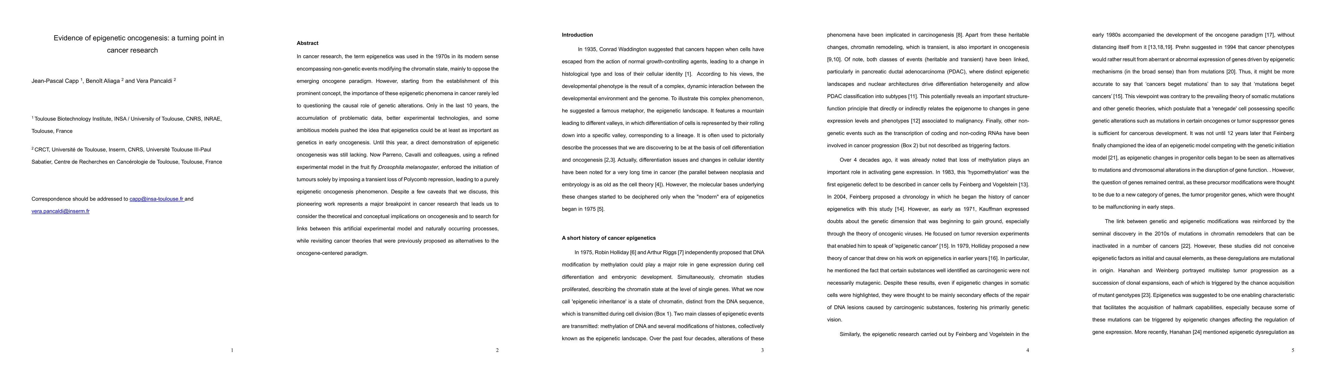 Thumbnail for Evidence of epigenetic oncogenesis: a turning point in cancer research