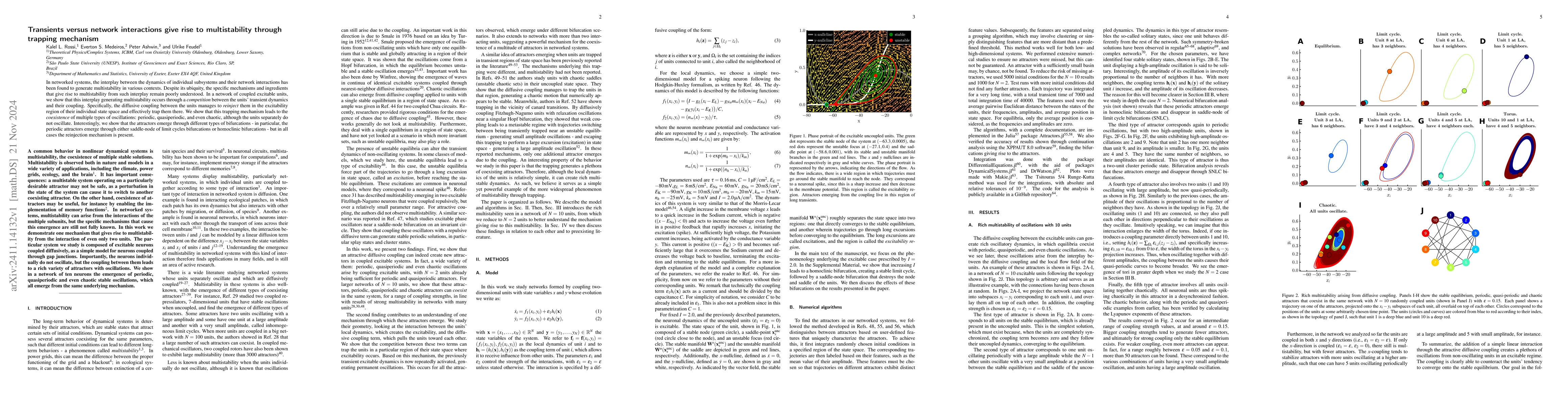Thumbnail for Transients versus network interactions give rise to multistability
  through trapping mechanism
