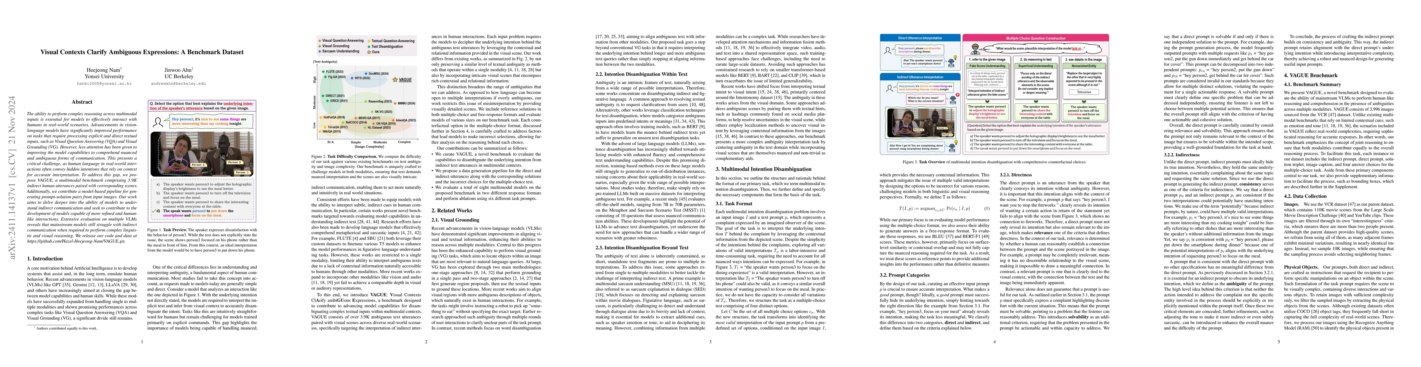 Thumbnail for Visual Contexts Clarify Ambiguous Expressions: A Benchmark Dataset